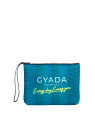 Gyada Cosmetics - Pochette Teal Stripes | Bioeco-shop.it