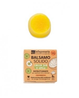 Balsamo Solido Ristrutturante Cocco bio & amla - La Saponaria