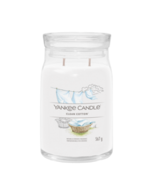 Yankee Candle Candela Profumata Signature grande Clean Cotton 