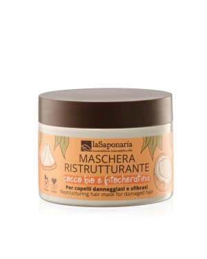 Maschera Ristrutturante Cocco Bio e Fitocheratina - La Saponaria