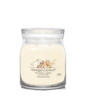 Candela Profumata Media Signature - Soft Wool & Amber - Yankee Candle