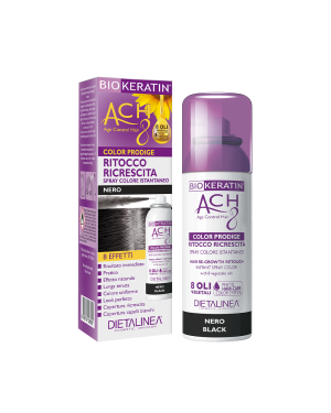 Biokeratin Ritocco Ricrescita Spray Colore Istantaneo - Nero