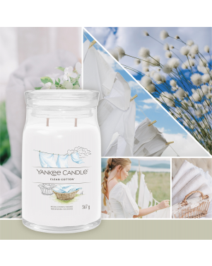 Yankee Candle Candela Profumata Signature grande Clean Cotton 
